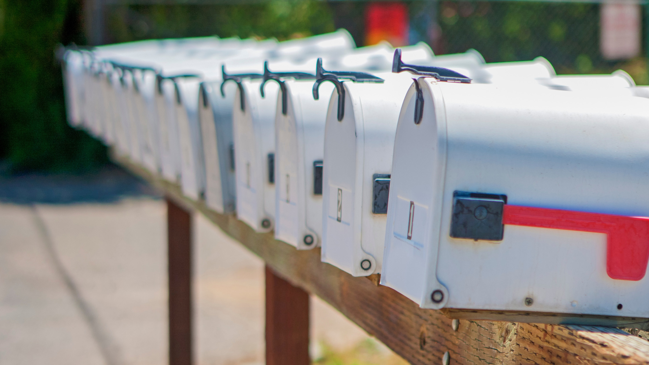 prt row of mailboxes